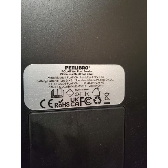 USED. PETLIBRO POLAR .STEEL BOWL. BLACK. WET FOOD PET CAT FEEDER  *LIKE NEW - Picture 7 of 11